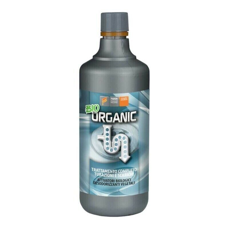 BIO ORGANIC FAREN ELIMINA CATTIVI ODORI SCARICHI DOMESTICI TUBAZIONI FOSSA LT.1