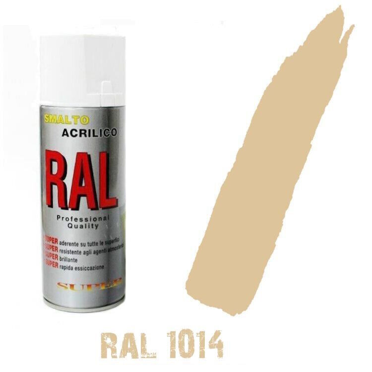 Bomboletta Spray Ral 1014 Avorio Crema Acrilico Vernice Brillante Lucido