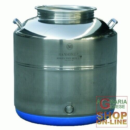 15864 SANSONE CONTENITORE INOX LT. 30 BASSO MOD. EUROPA SALDATO