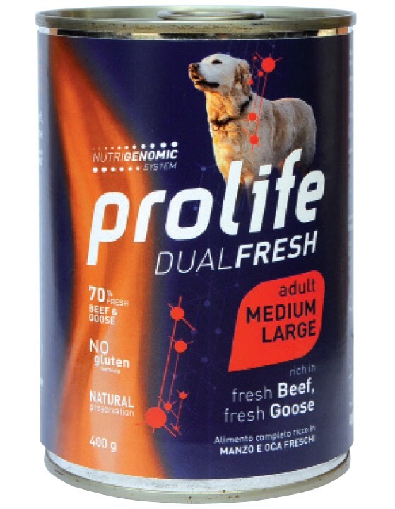 Cane - Dual Fresh Adult Medium Large Manzo e Oca 400 gr Prolife
