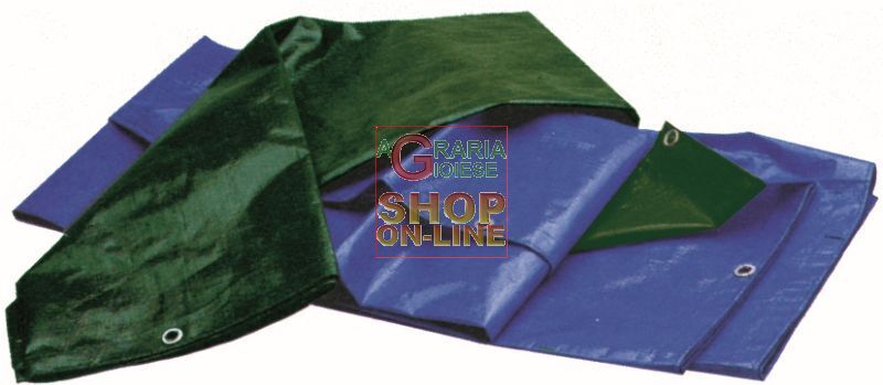 11853 TELO OCCHIELLATO PVC VERDE GR. 125 MQ. TELONE MT. 15 X 20