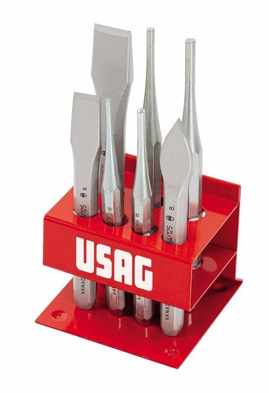 USAG 372 S7 SET KIT ASSORTIMENTO SCALPELLI UGNETTO PUNZONI BULINO CON SUPPORTO