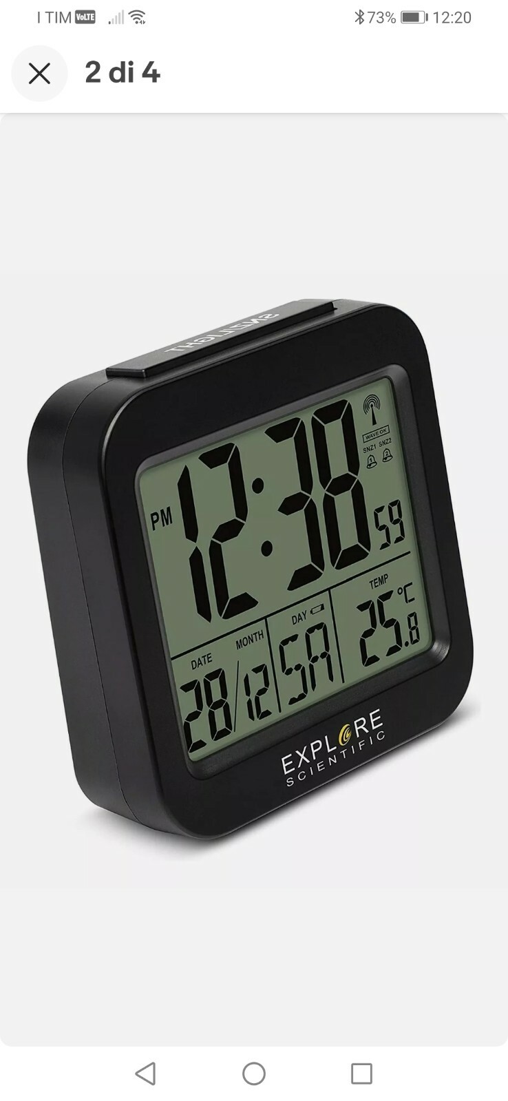 Orologio radiocontrollato fdisplay settimanale rdc1008 explore scientific