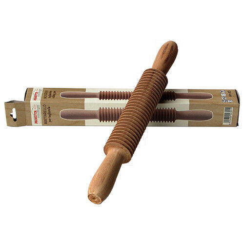 PANETTA MATTARELLO MATTERELLO TAGLIA PASTA RIGATO TAGLIATELLE FAGGIO ROLLING PIN