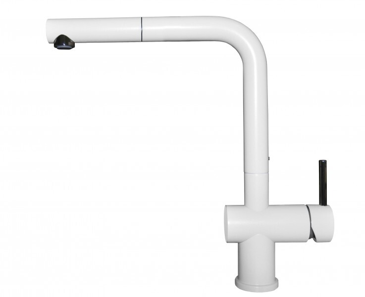 Elleci STREAM PLUS MKKSTP96 Miscelatore Monocomando con Doccetta Estraibile Bian