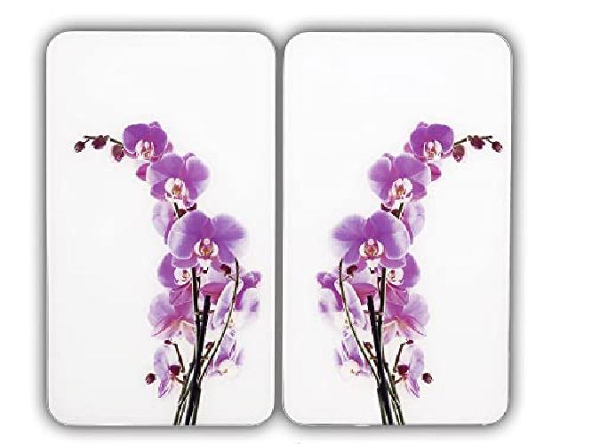 Wenko 2521433500 Coprifornelli Universal Orchid Blossom, Set 2 Pezzi per Tutti i
