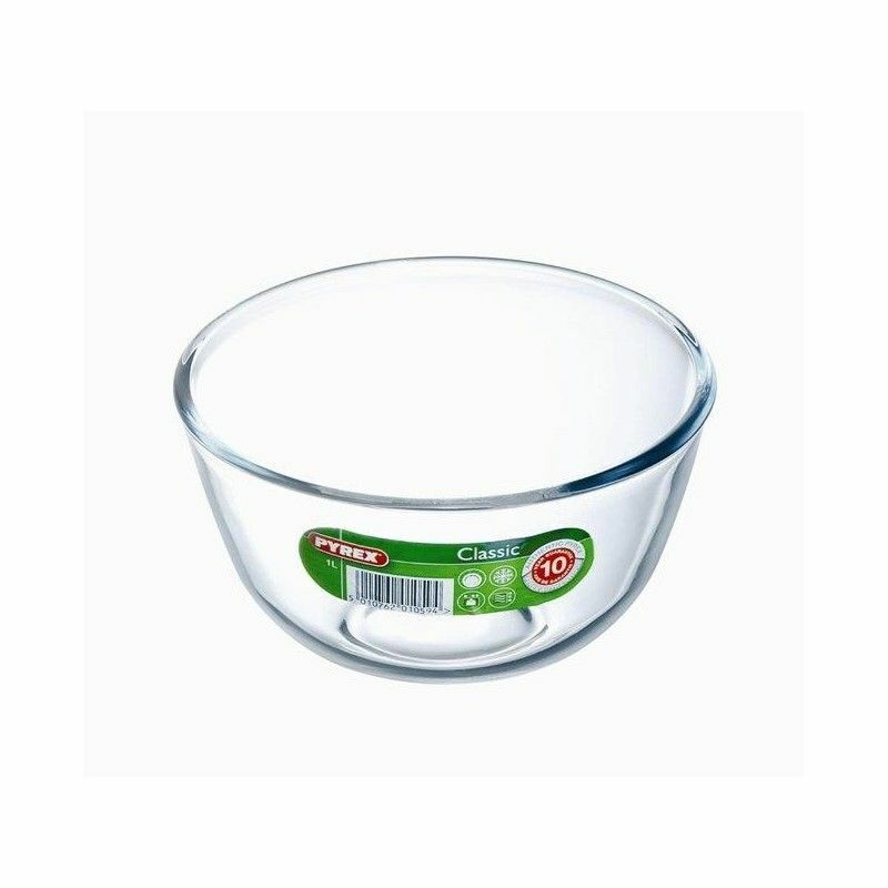 COPPA CIOTOLA INSALATIERA VETRO DA FUOCO CM.17X10H BOROSILICATO PYREX 032024