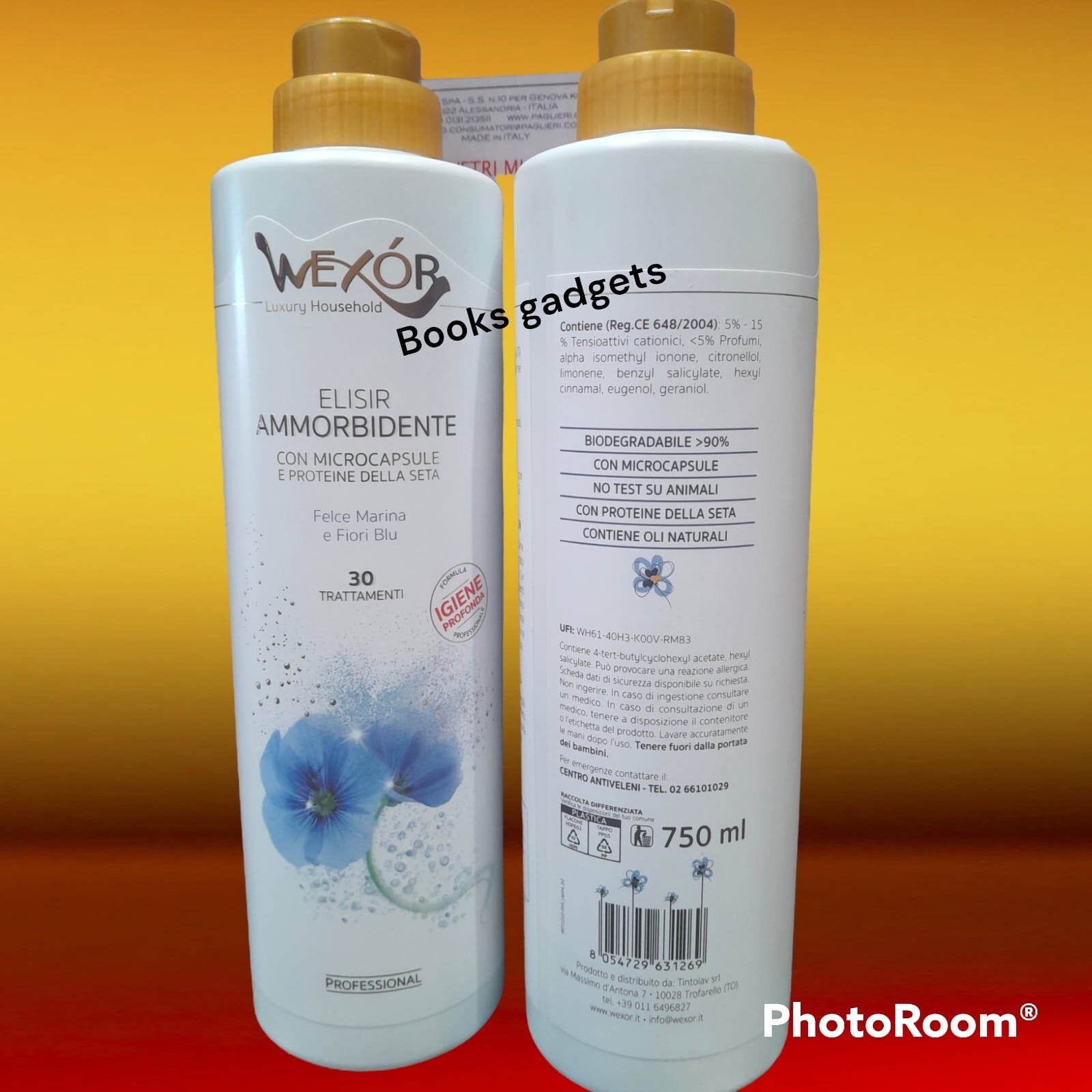 1 Flacone Wexor Elisir Ammorbidente con Microcapsule Felce Marina 30Lav 750ml