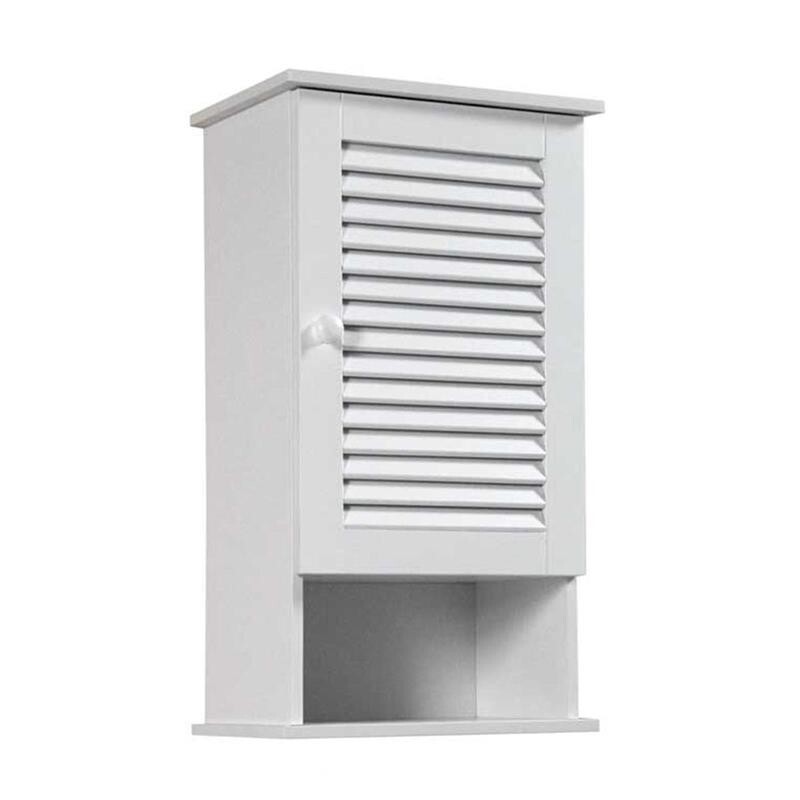MOBILETTO PENSILE DA BAGNO CON ANTA 32 X 23 X H61 CM IN COLORE BIANCO