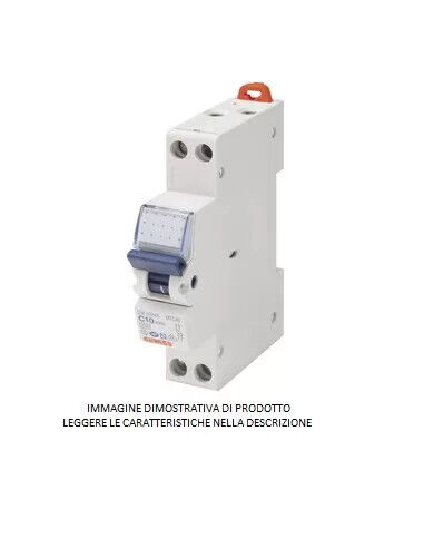 Gewiss interruttore magnetotermico compatto 1p n c6 6ka 1 modulo gw90225