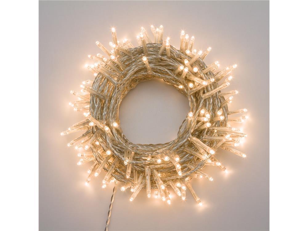 SERIE LUCI LED 53mt +4m cavo 750 miniled bianco caldo, mit memory controller, ca