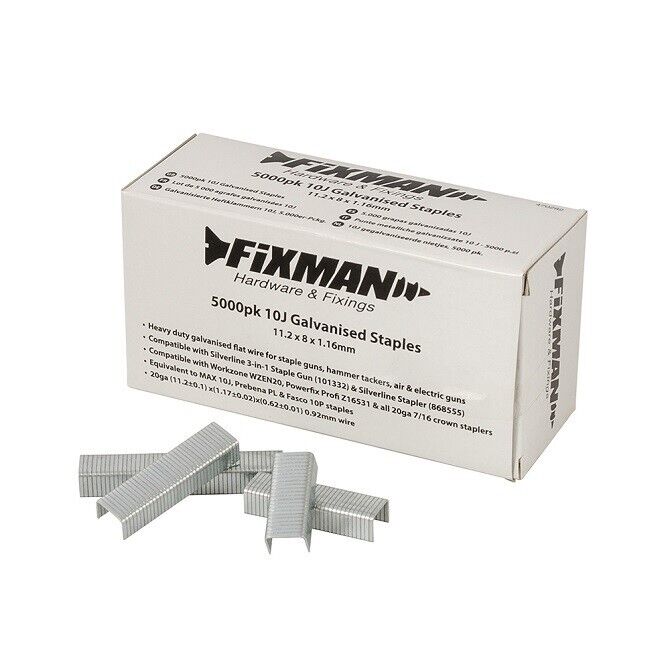 5000 Punti metallici a sollecitazione severa 11,2x10x1,17 mm galvanizzati 10J