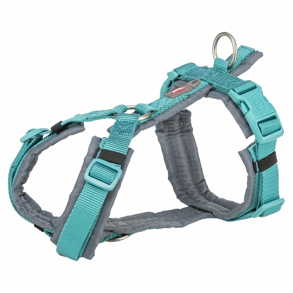 Imbracatura Per Cani Trixie Premium Trekking Grafite Azzurro Chiaro M L
