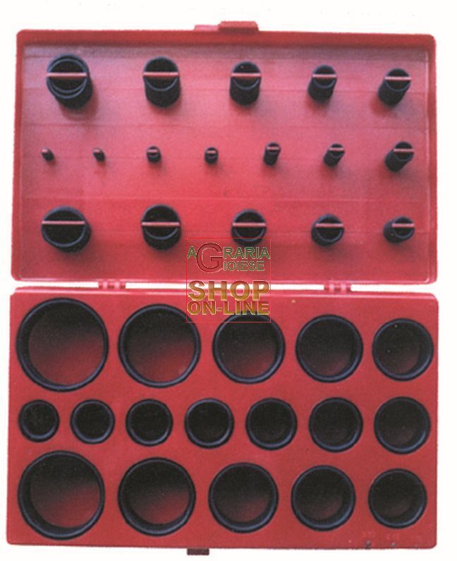 20186 ASSORTIMENTO ANELLI IN GOMMA O-RINGS VALIGETTA 419 PEZZI