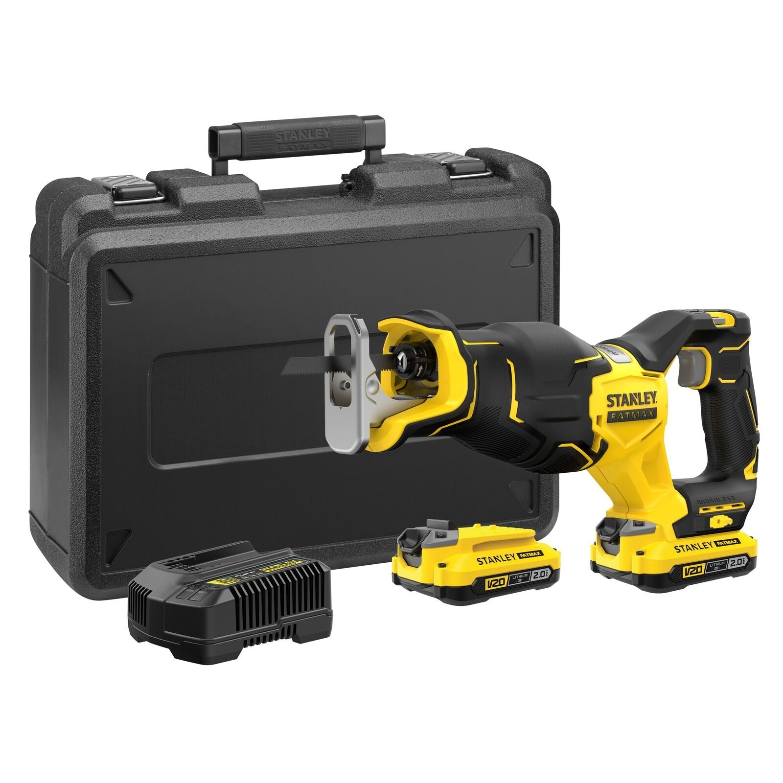 STANLEY FATMAX SFMCS310D2K-QW Sega universale brushless V20, 2 batterie 18V 2.0