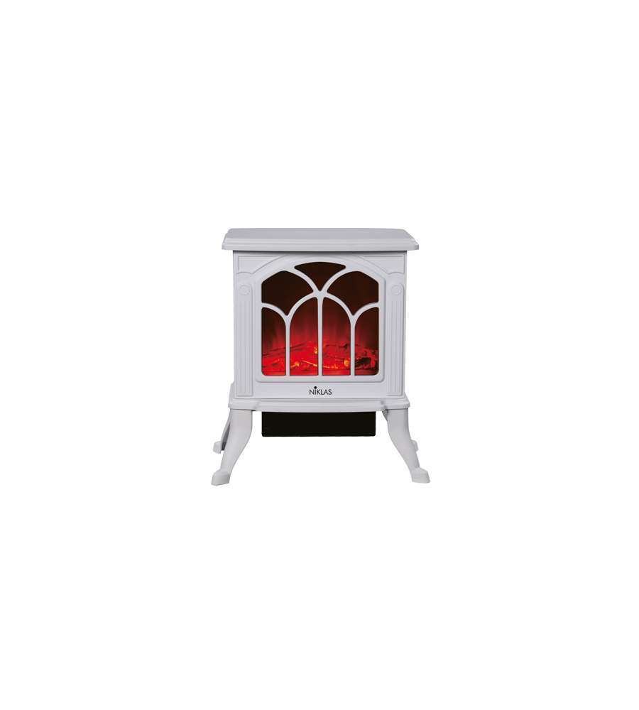 STUFA ELETTRICA EFFETTO FUOCO NIKLAS WHITE HOUSE BIANCA (53451)