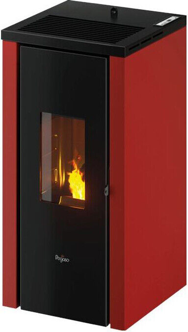 Pegaso Stufa a Pellet Ventilata 7 kW 15 Kg Volume 168 m3 Rosso 702031 Vera 7.0