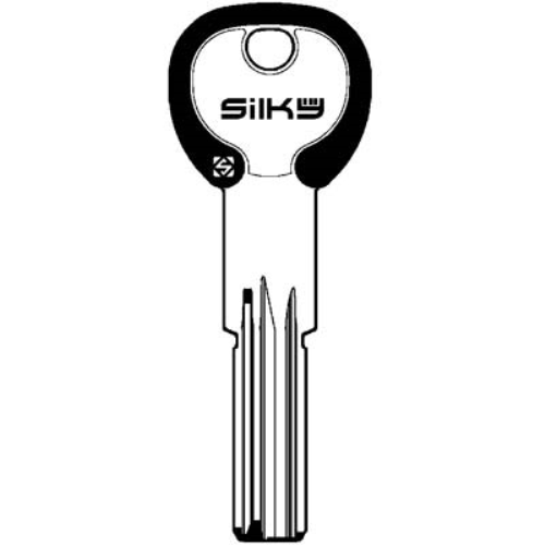 Chiave punzonata silky agb agb8dz silca ottone nichelato (5 pezzi) Silca