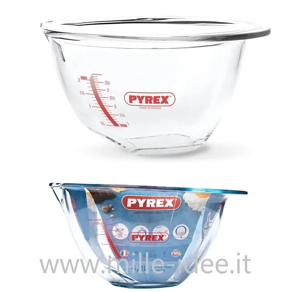 PYREX COPPA CIOTOLA MULTIUSO IN VETRO CON BECCUCCIO CM. 30 LT.4,2 DOLCI CUCINA