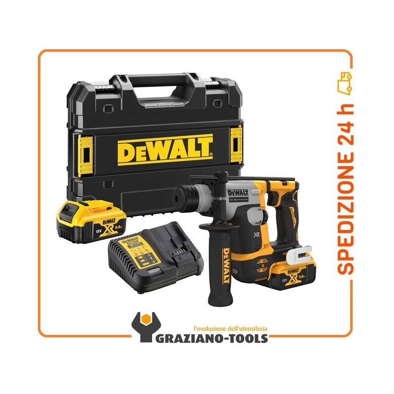 DEWALT DCH172P2-QW TRAPANO A PERCUSSIONE SDS PLUS 18V XR BRUSHLESS 16MM CON 2 BA