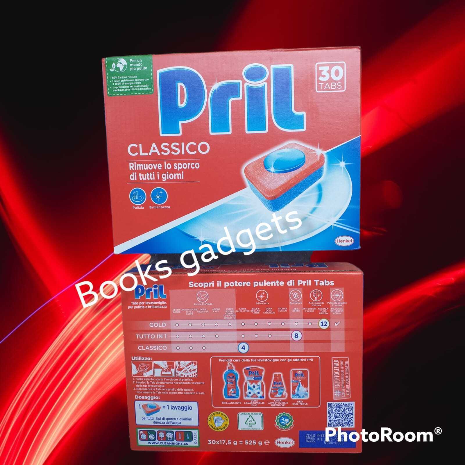 1 Conf. Pril Classico 30Tabs Tavolette Detergente Lavastoviglie per lo Sporco