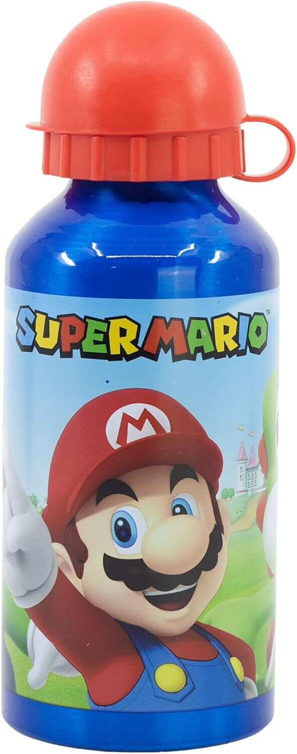 Super Mario 500ml Alluminio Borraccia Blu