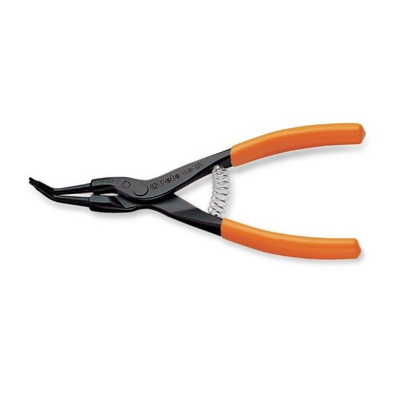PINZE A BECCHI PIEGATI A 90° PER ANELLI ELASTICI DI SICUREZZA L MM 135x 0,9 ART.