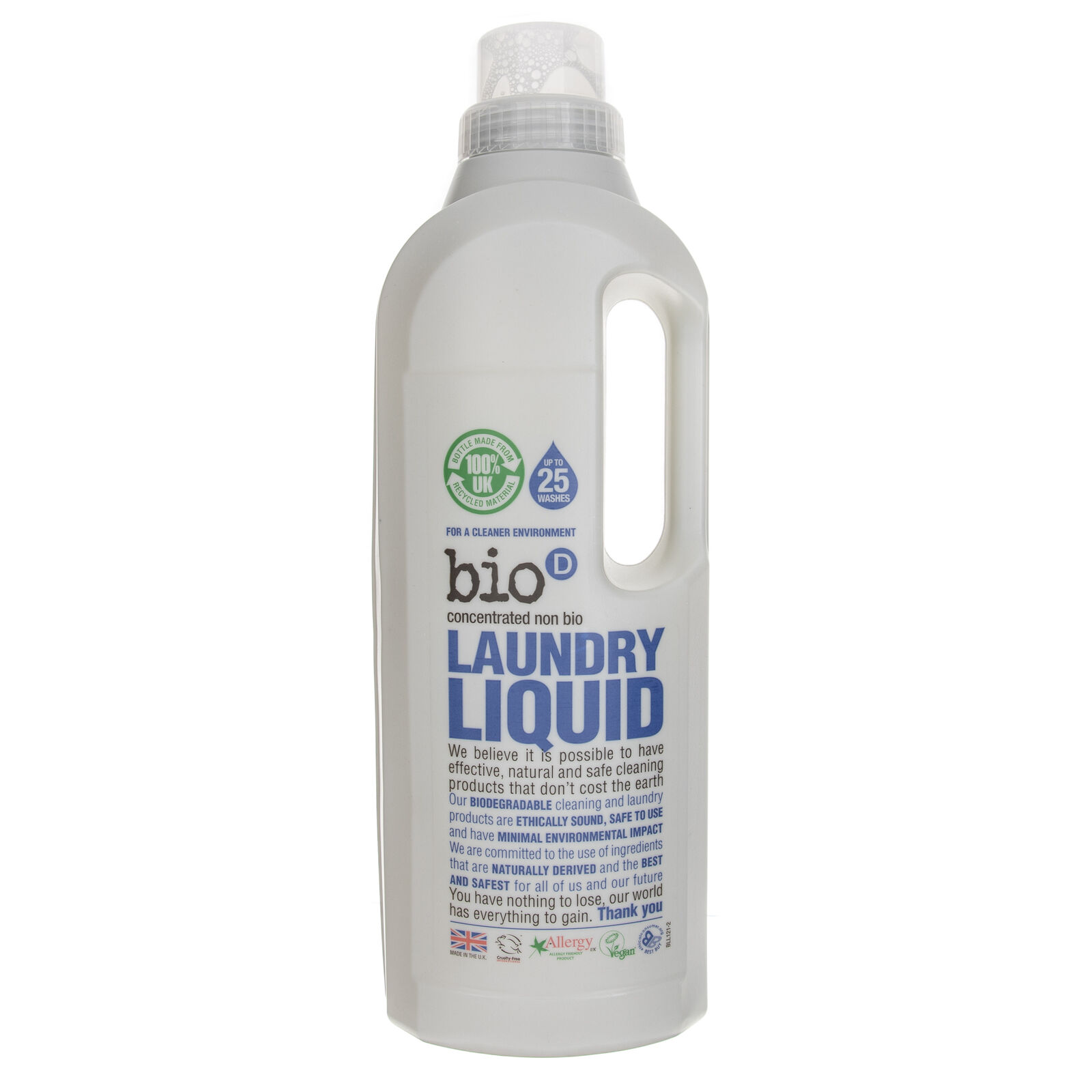 Bio-D Liquido di lavaggio concentrato non biologico, 1000 ml