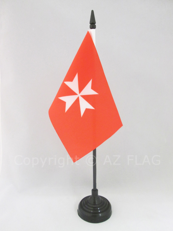 BANDIERA DA TAVOLO ATTIVITÀ SOVRANO ORDINE DI MALTA 15x10cm - PICCOLA BANDIERINA