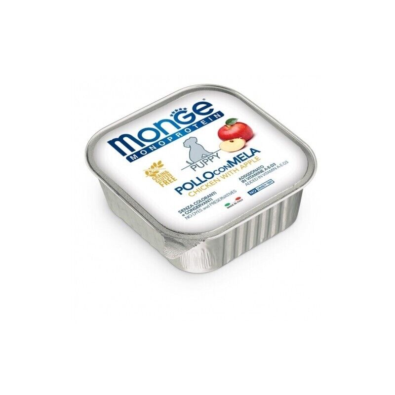 Monge Monoproteico Frutta Junior Pollo E Mela   - Cane - Vaschetta 0,15 Kg