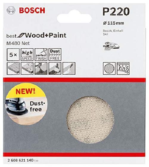 Bosch Professional 2608621142 Foglio Abrasivo M480 Best for Wood and Paint, Legn