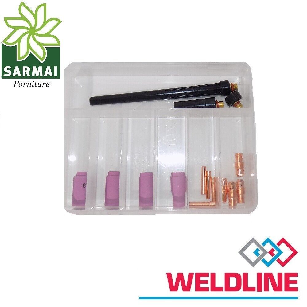 WELDLINE KIT ricambi ugello porta pinza cappello manutenzione torcia TIG 9 20W