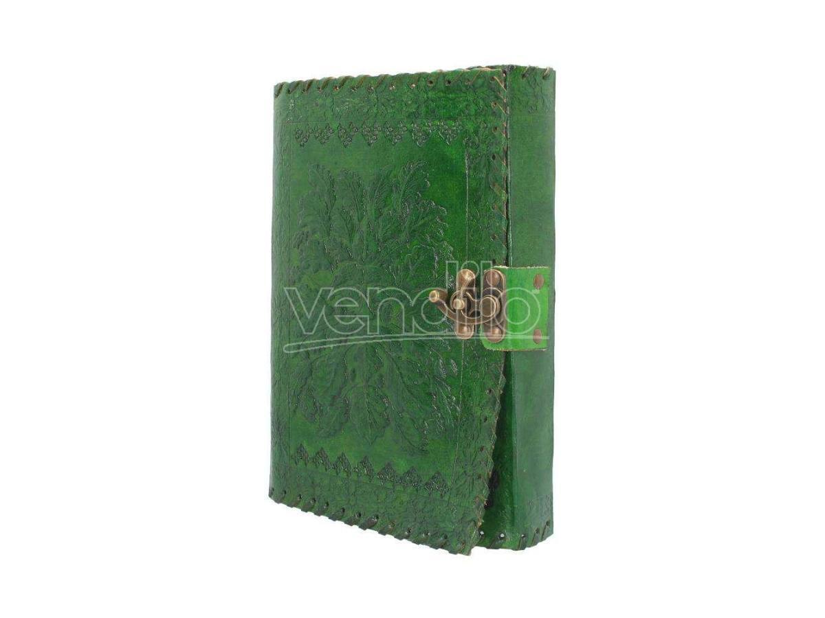 Leather Diario Emboss Greenman & Two Lock Agenda Nemesis Now