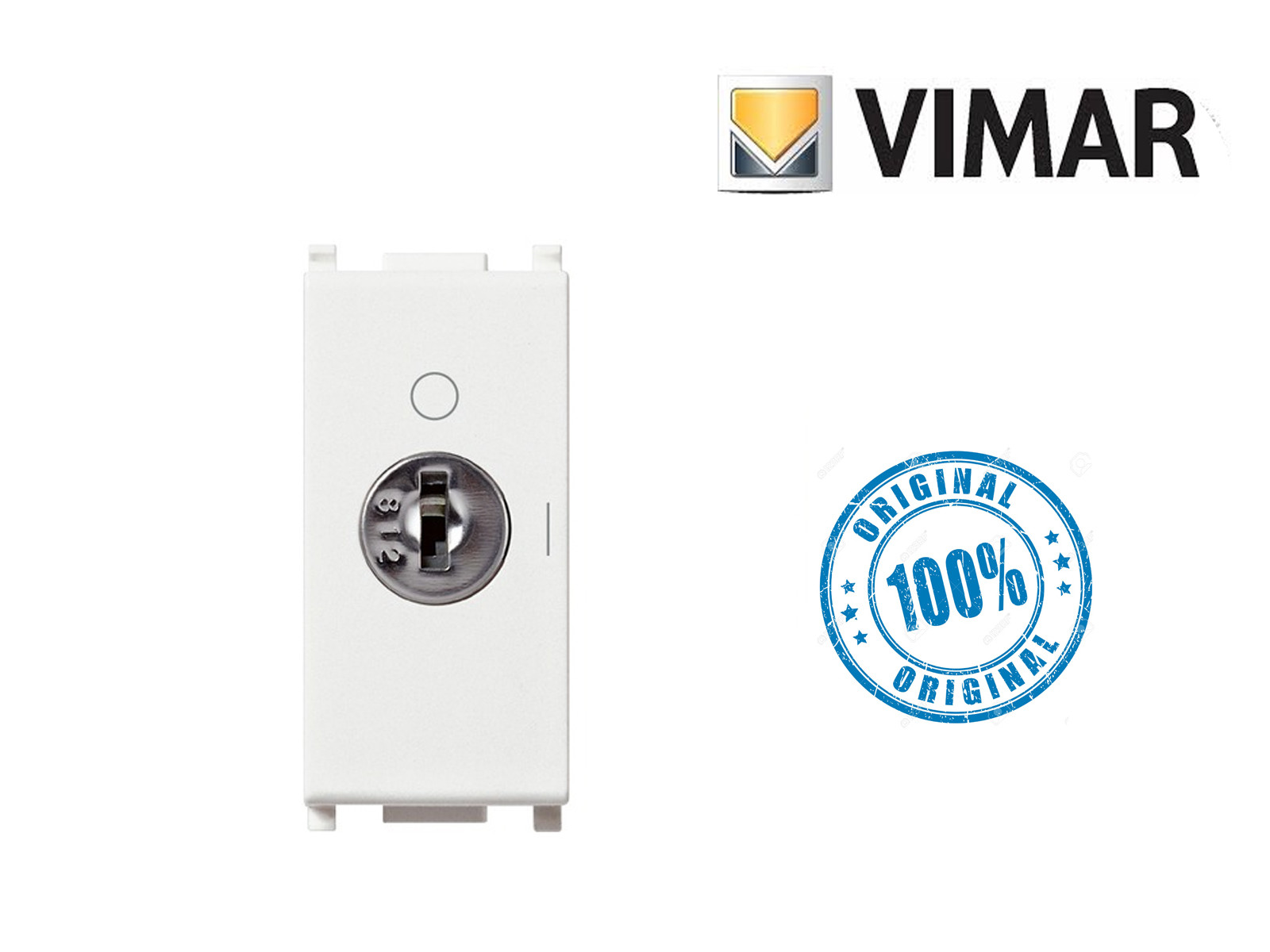 VIMAR PLANA 14087 Pulsante 2P NO 16A CON chiave bianco
