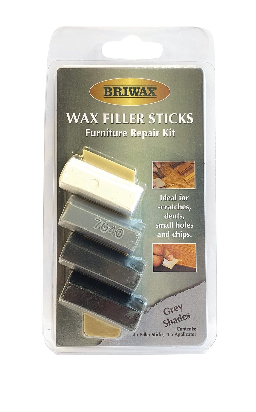 Briwax BWSWSGRY Bastone di Riparazione Grigio (p2l)
