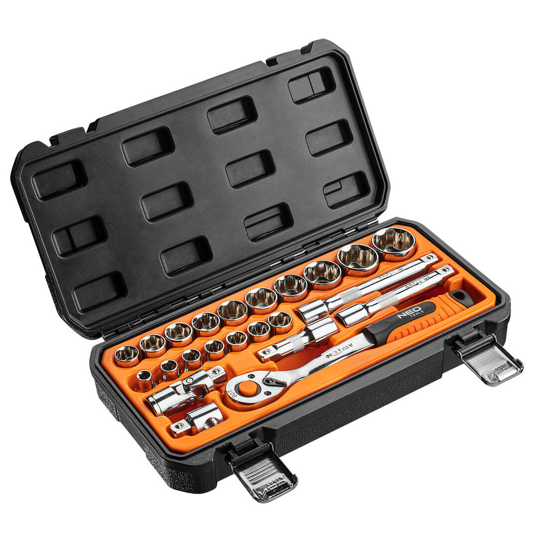 Chiavi a bussola da 1/2", set di 23 pezzi.