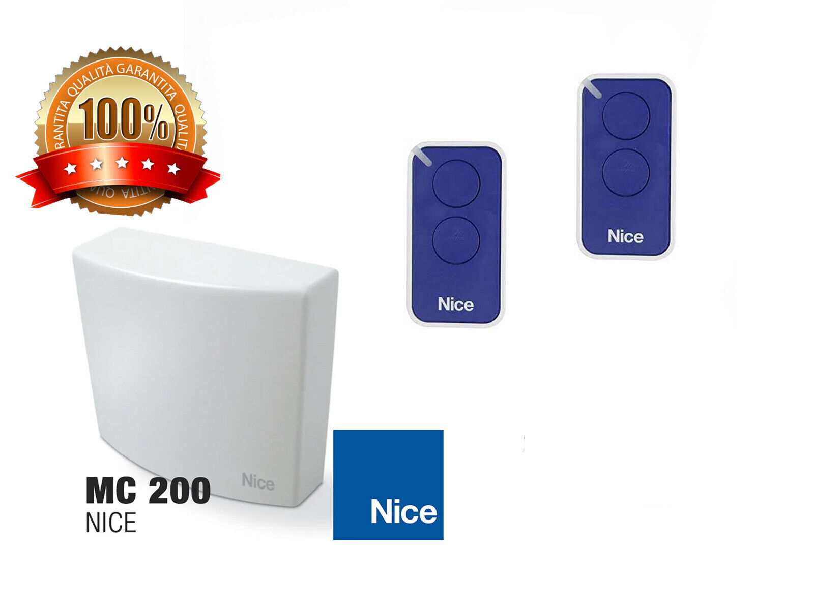 CENTRALINA GARAGE SERRANDA SARACINESCA CON RICEVENTE 433 2 TELECOMANDI NICE 230V
