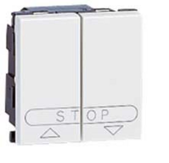 LEGRAND 074025 MOSAIC DOPPIO PULSANTE NO 6A 250V 2 MODULI