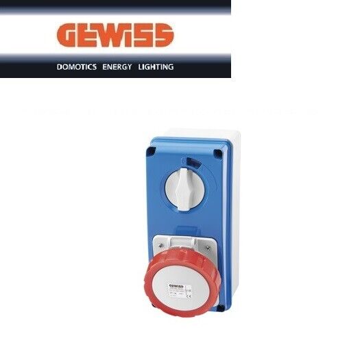PRESA GEWISS INTERBLOCCATA CON FONDO 32A 3P+N+T IP67 GW66220N
