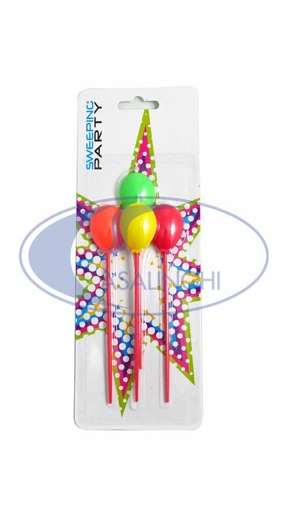 CANDELINA PALLONCINI SET 4 PZ. COL. ASS.