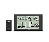 Hama Wetterstation Sylt mit Außensensor Funk Wecker black  Weather 00222216