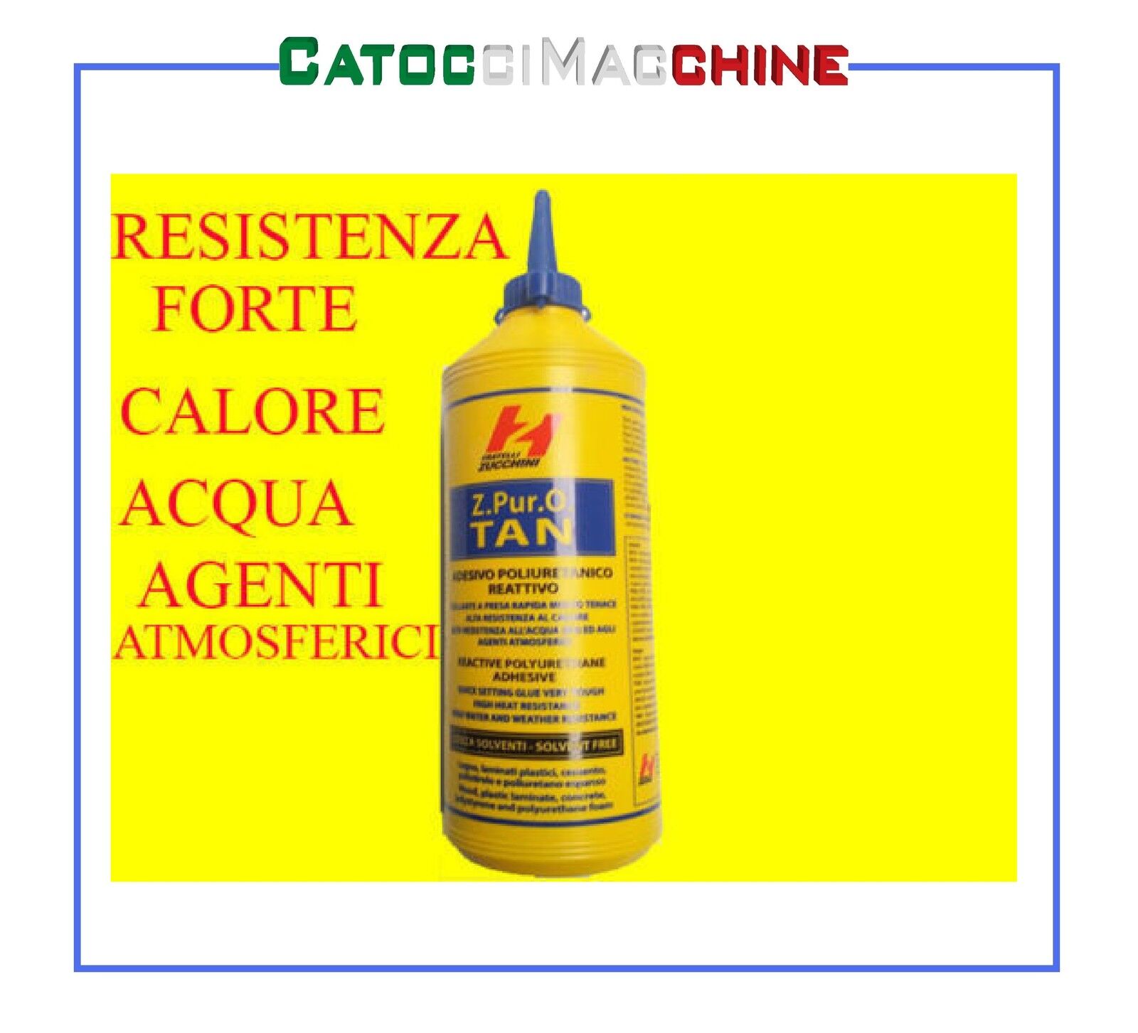 COLLA ADESIVO POLIURETANICO RESISTE ALL'ACQUA E CALORE X TUTTI I MATERIALI G.500