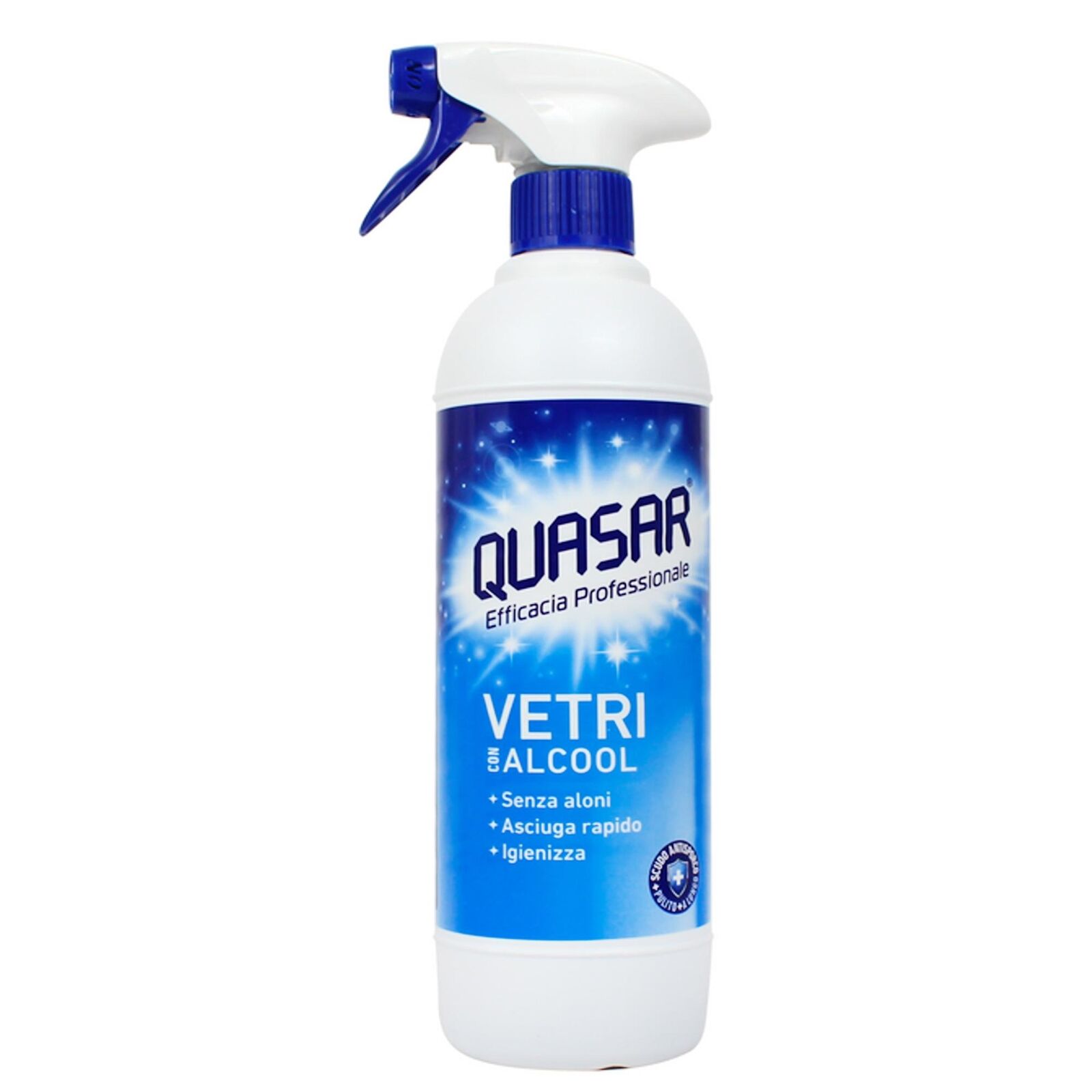 QUASAR VETRI CON ALCOOL 650ML PULIZIA PROFONDA PER VETRI E SUPERFICI