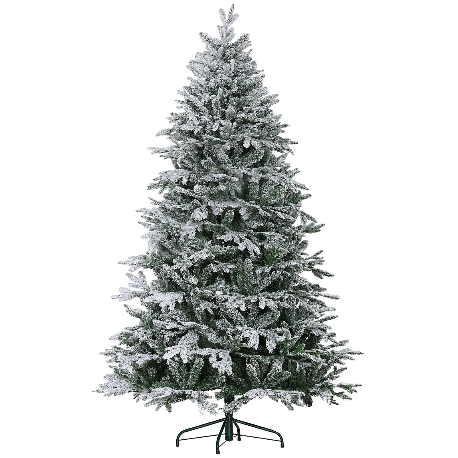 HOMCOM Albero di Natale 180cm Innevato con 2531 Rami Alto e Stretto Verde