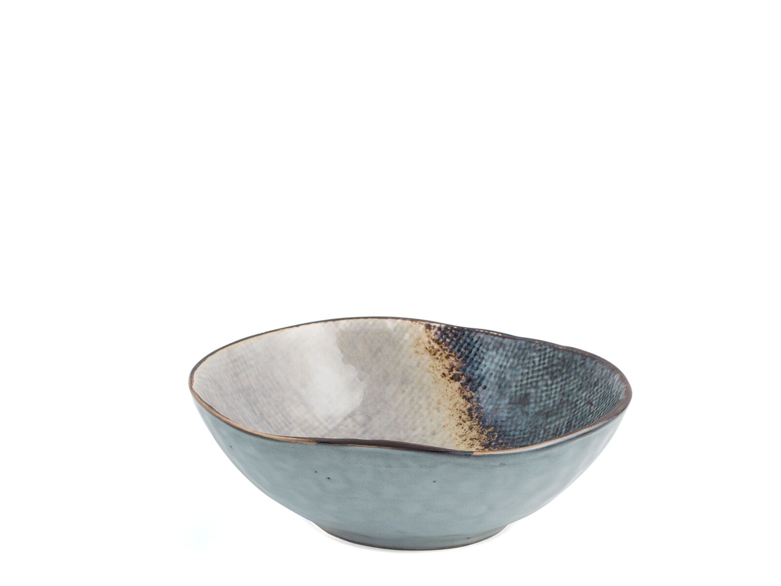 Piatto In Stoneware Crackle - Fondo 17,5cm