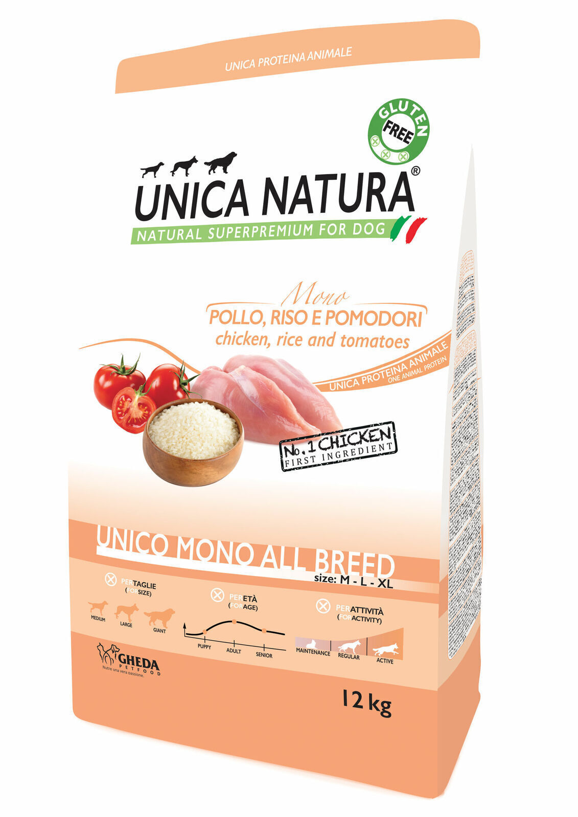 Gheda - Unico All breed mono Dry - Pollo 12kg