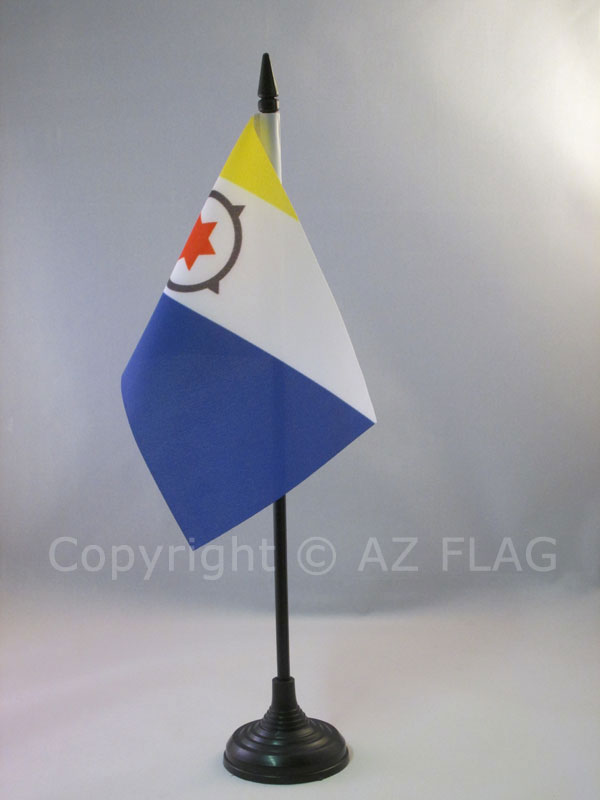 BANDIERA DA TAVOLO BONAIRE 15x10cm - PICCOLA BANDIERINA DI BONAIRE 10 x 15 cm -