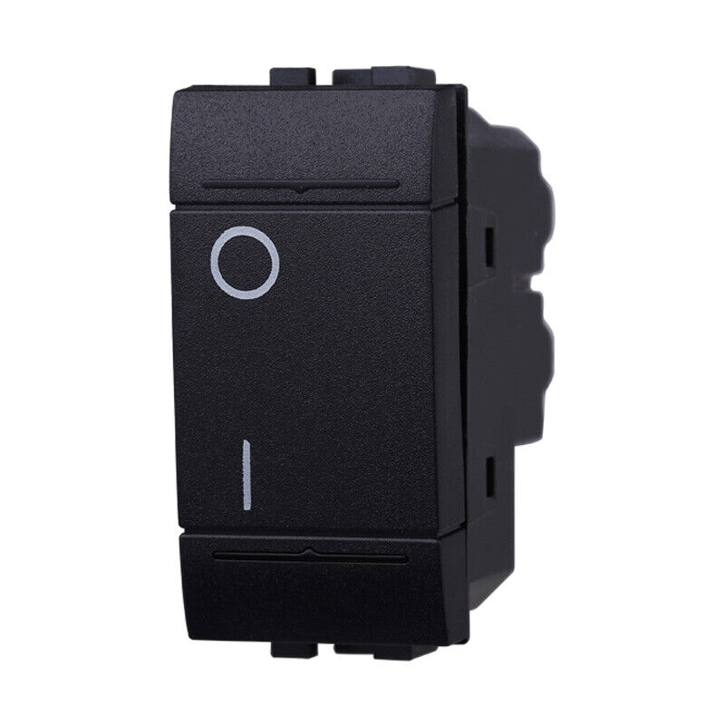 Ettroit Serie Space Interruttore Bipolare 0-1 2 p 16A Nero Compatibile Bticino L