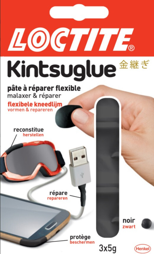 Pasta A Riparazione Nero Flessibile Modellabile, Tutti Uso Kintsuglue Loctite
