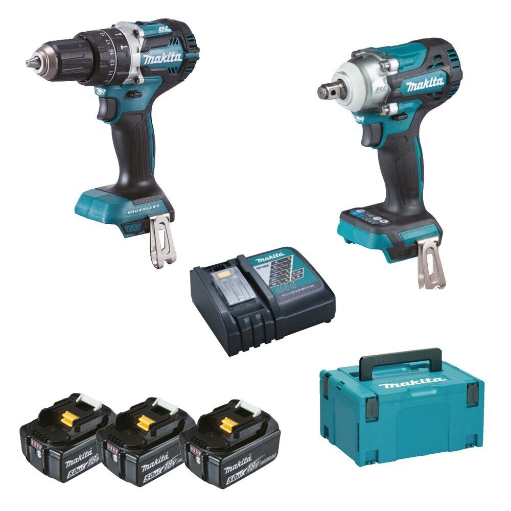 Kit avvitatori 18V LXT BL DHP484 + DTW300 Makita DLX2359TJ1